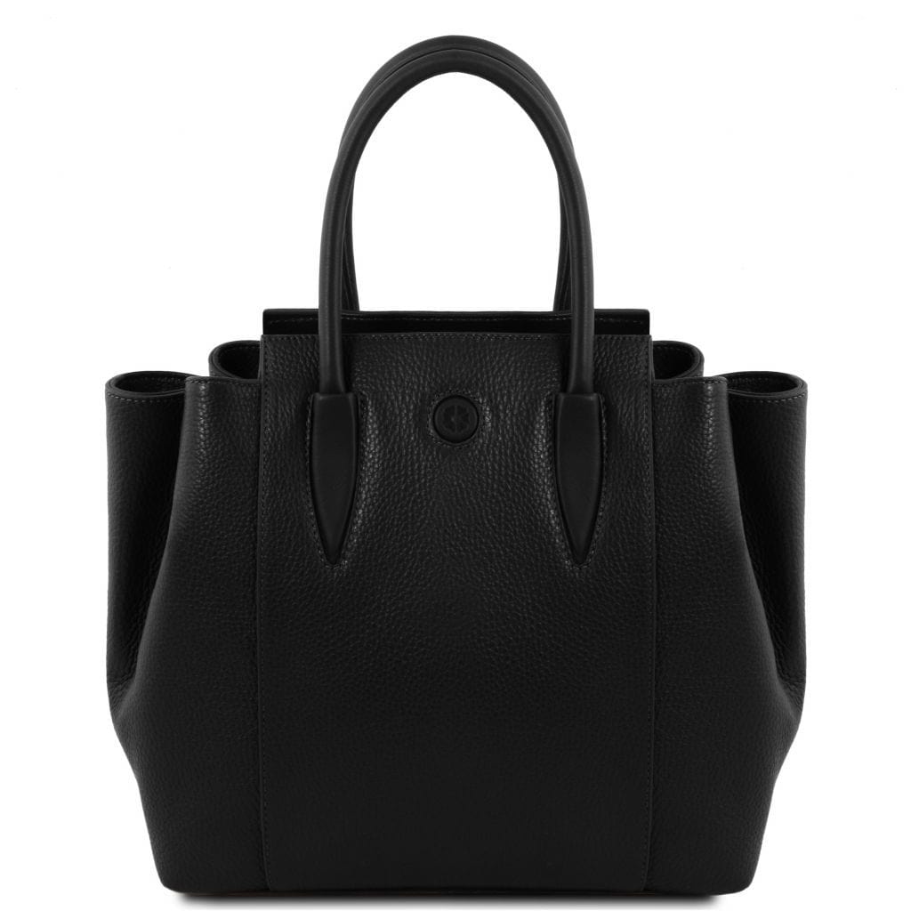 Borse in pelle Nero Tulipan - Borsa italiana in pelle | TL141727 San Rocco Italia