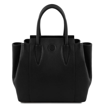 Borse in pelle Nero Tulipan - Borsa italiana in pelle | TL141727 San Rocco Italia