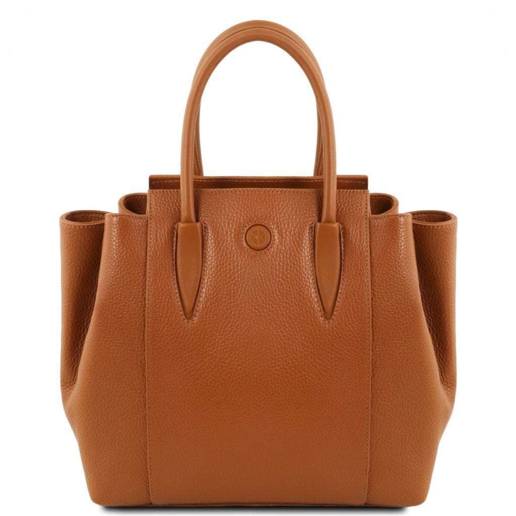 Borse in pelle Cognac Tulipan - Borsa italiana in pelle | TL141727 San Rocco Italia