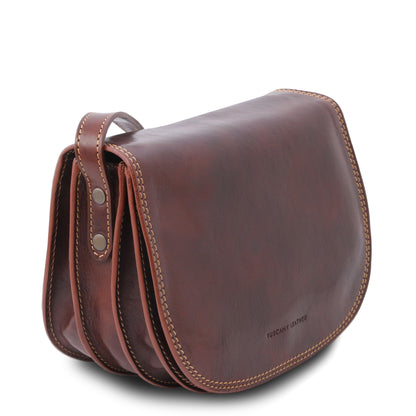 Leather shoulder bags Isabella - Lady leather saddle bag | TL9031 San Rocco Italia