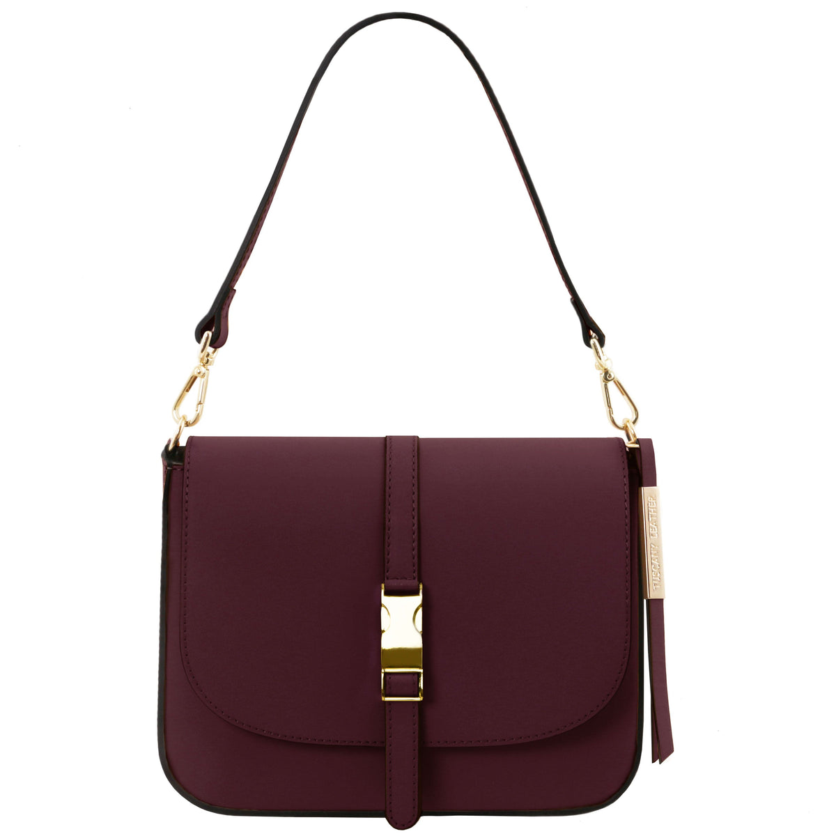 Leather shoulder bags Bordeaux Nausica - Italian leather shoulder bag | TL141598 San Rocco Italia