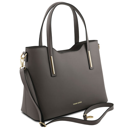 Borse a spalla in pelle Olimpia - Borsa tote italiana in pelle | TL141412 San Rocco Italia