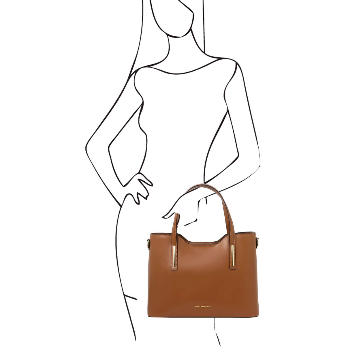 Borse a spalla in pelle Olimpia - Borsa tote italiana in pelle | TL141412 San Rocco Italia