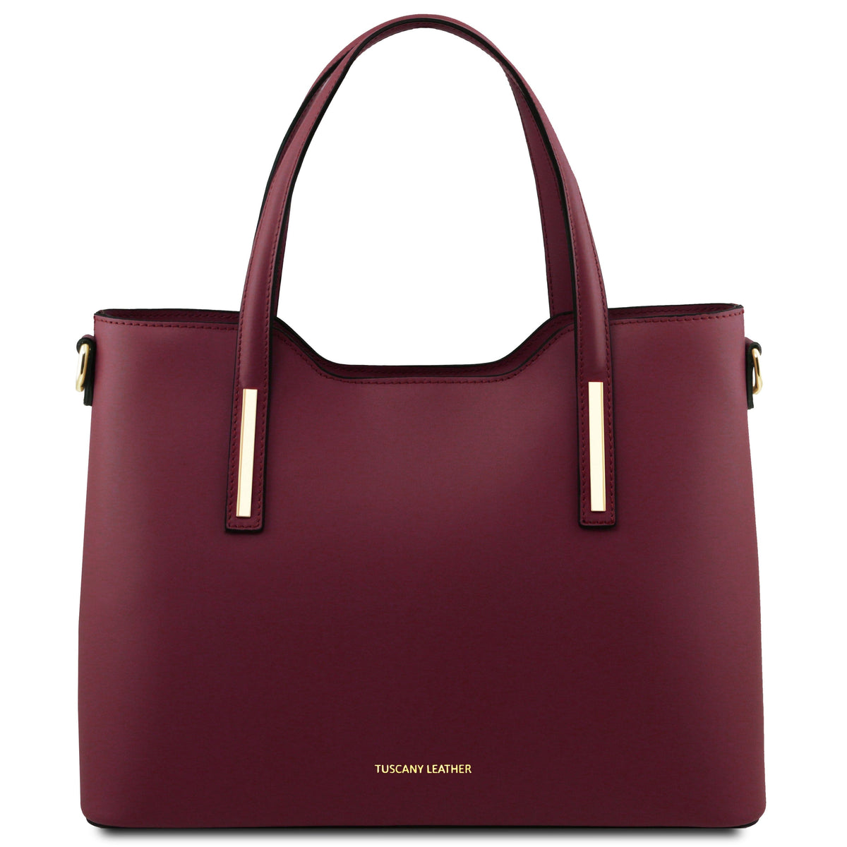 Borse a spalla in pelle Bordeaux Olimpia - Borsa tote italiana in pelle | TL141412 San Rocco Italia