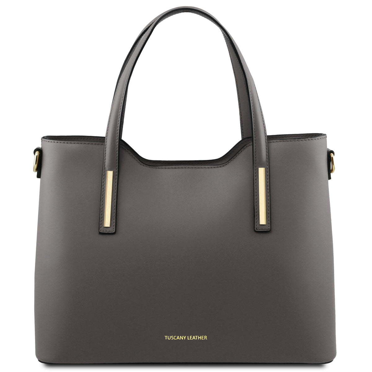 Borse a spalla in pelle Grigio Olimpia - Borsa tote italiana in pelle | TL141412 San Rocco Italia