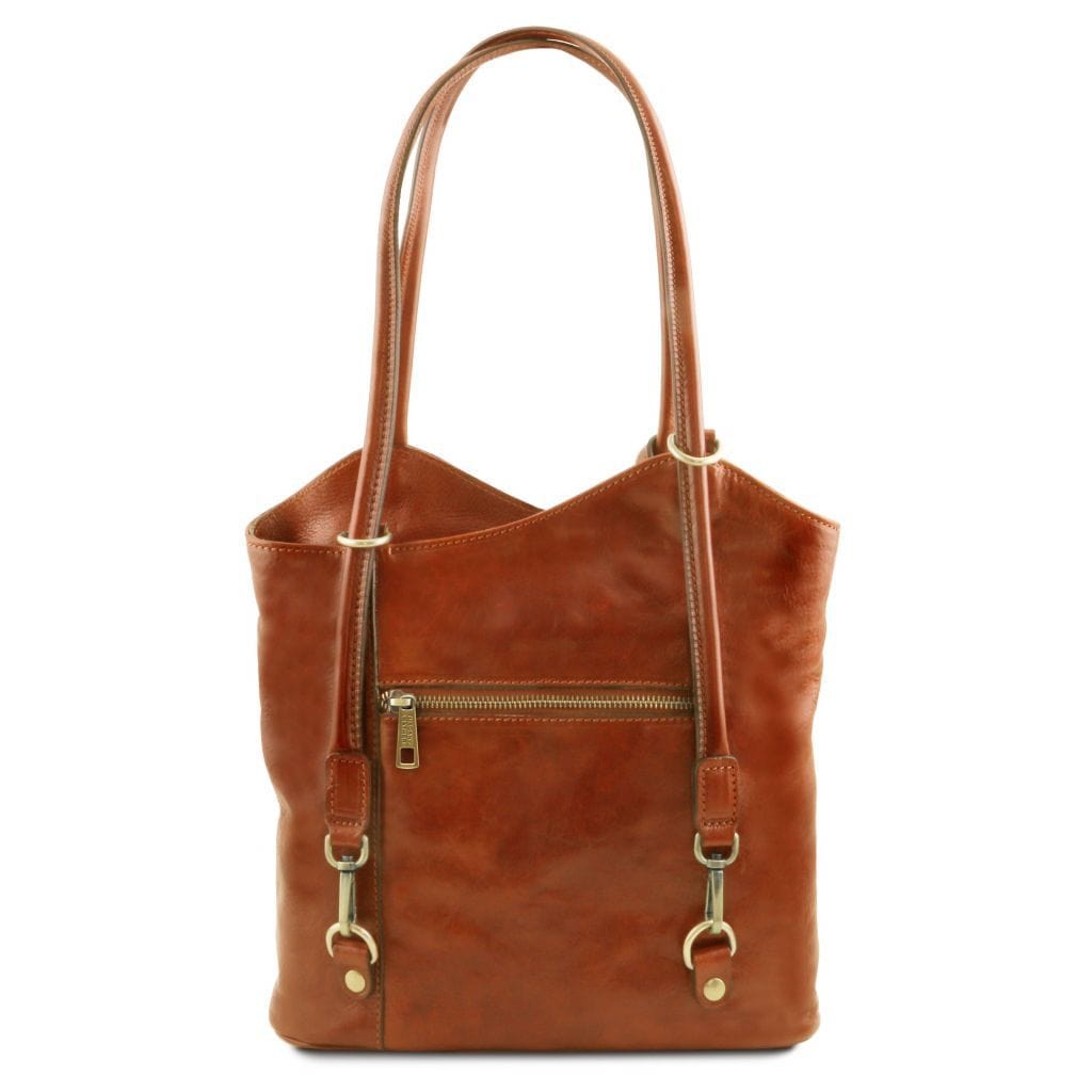 Leather shoulder bags Patty - Italian leather convertible 2-in-1 backpack shoulder bag | TL141497 San Rocco Italia