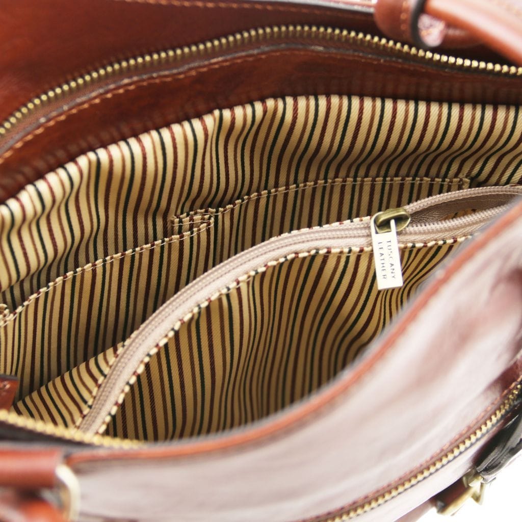 Leather shoulder bags Patty - Italian leather convertible 2-in-1 backpack shoulder bag | TL141497 San Rocco Italia