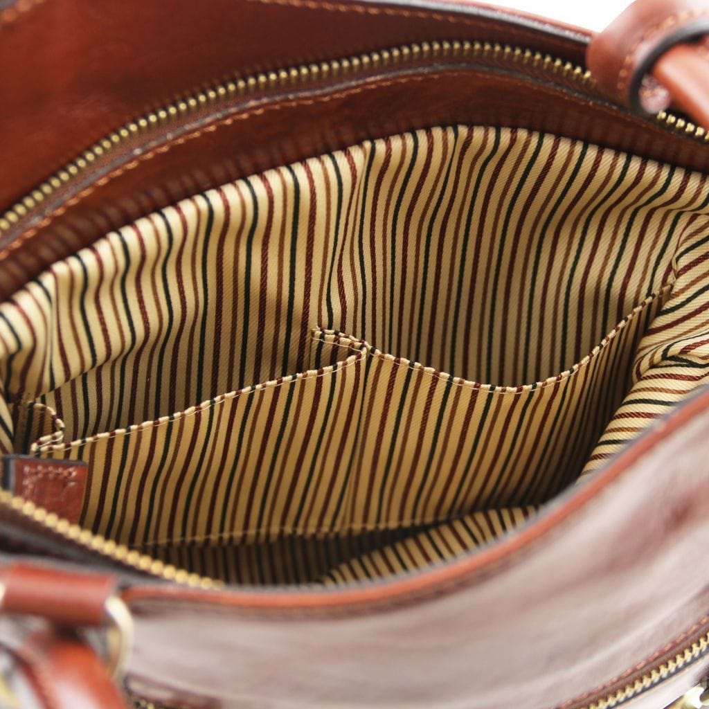 Leather shoulder bags Patty - Italian leather convertible 2-in-1 backpack shoulder bag | TL141497 San Rocco Italia
