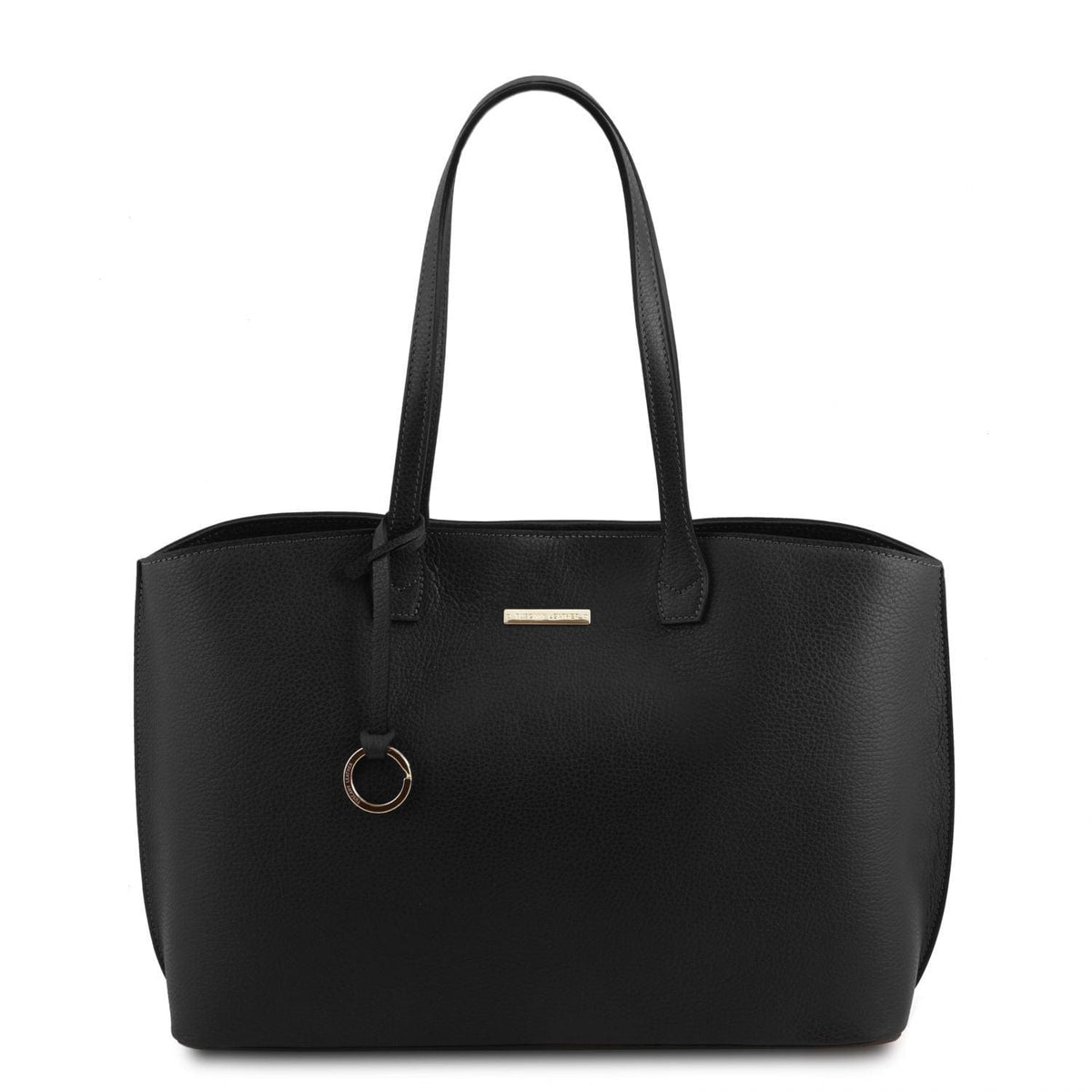 Leather shoulder bags Black TL Bag - Leather shopping bag | TL141828 San Rocco Italia
