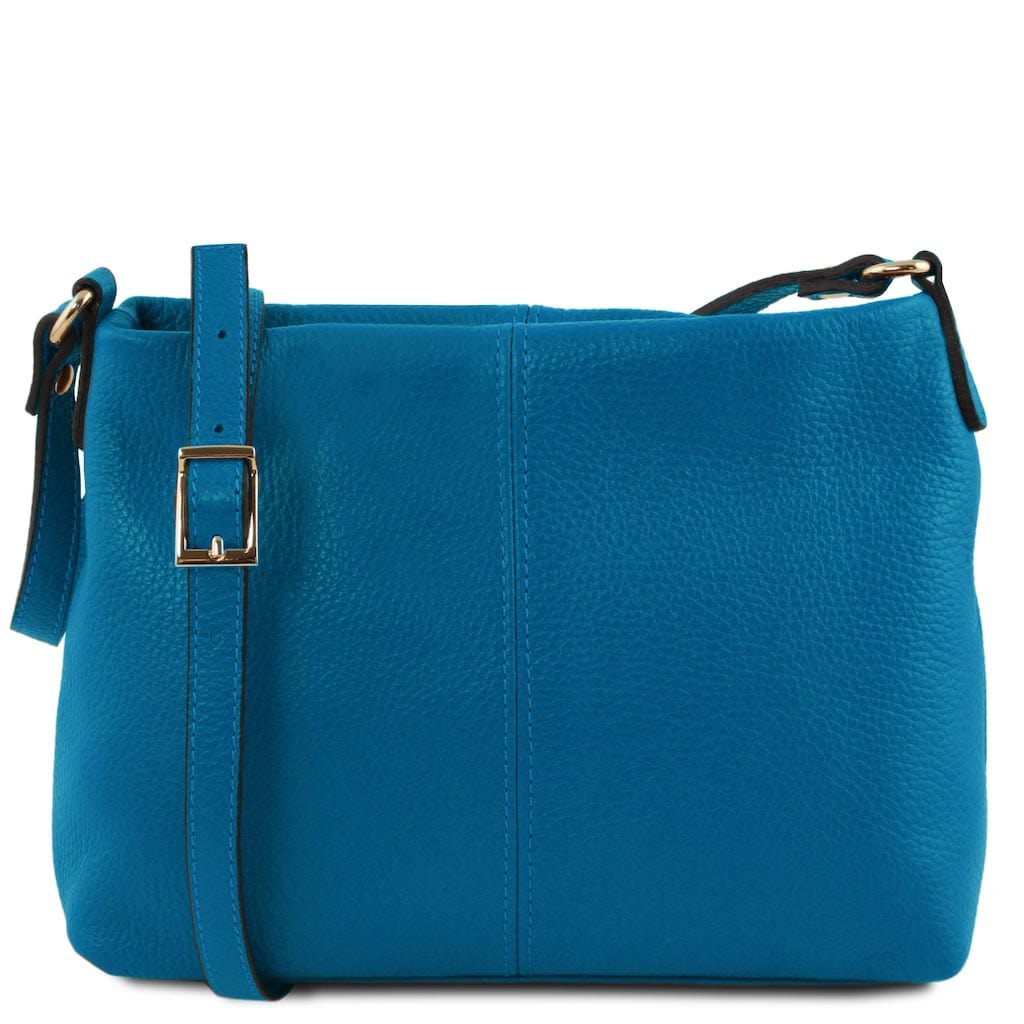 Borse a spalla in pelle Blu TL Bag - Borsa a spalla in pelle morbida | TL141720 San Rocco Italia