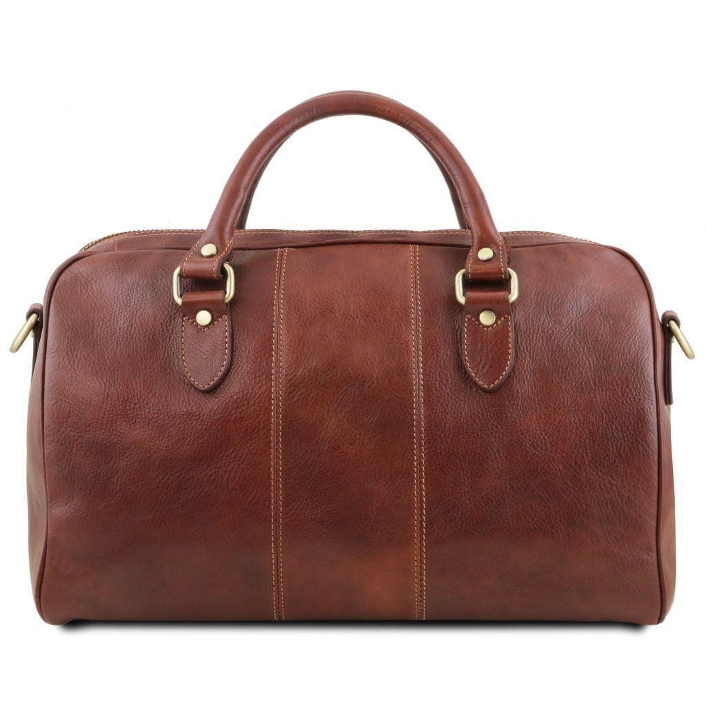 Leather Travel bags Lisbona - Travel leather duffel bag - Small size | TL141658 San Rocco Italia