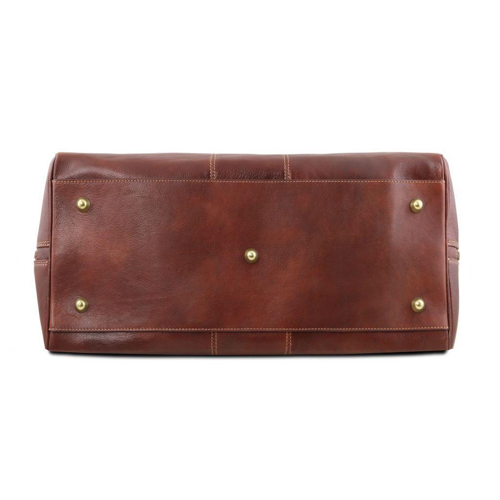 Leather Travel bags Lisbona - Travel leather duffel bag - Small size | TL141658 San Rocco Italia