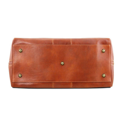 Leather Travel bags Lisbona - Travel leather duffel bag - Small size | TL141658 San Rocco Italia