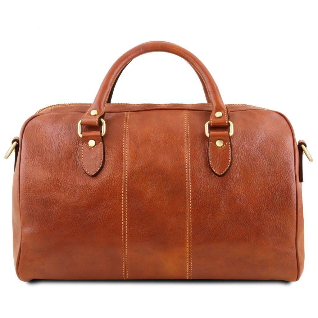 Leather Travel bags Lisbona - Travel leather duffel bag - Small size | TL141658 San Rocco Italia
