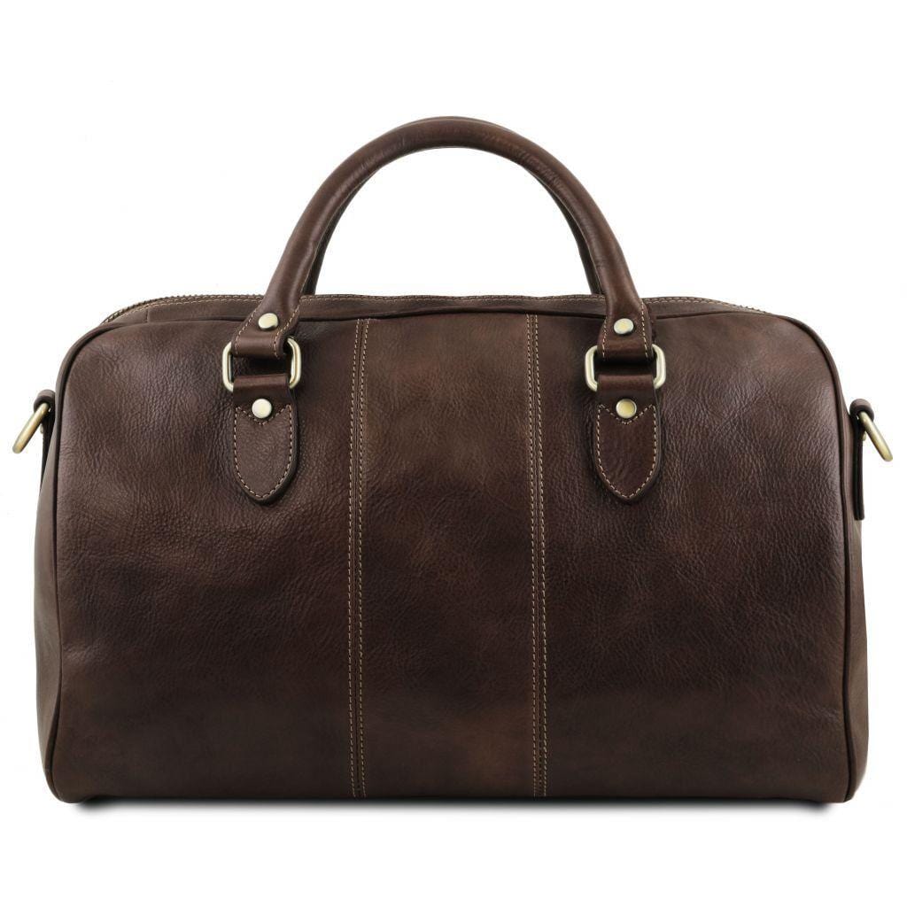Leather Travel bags Lisbona - Travel leather duffel bag - Small size | TL141658 San Rocco Italia