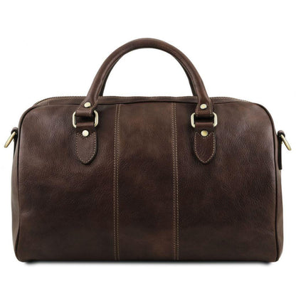 Leather Travel bags Lisbona - Travel leather duffel bag - Small size | TL141658 San Rocco Italia