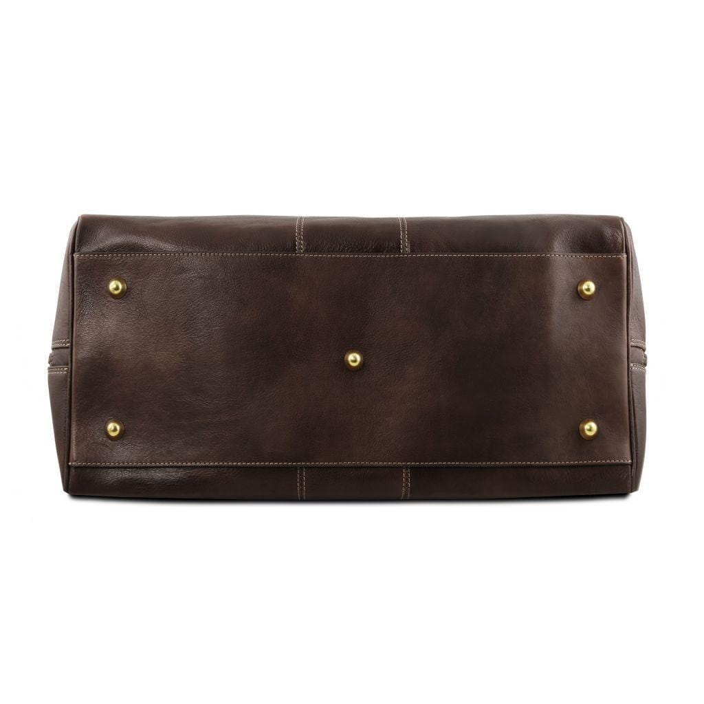 Leather Travel bags Lisbona - Travel leather duffel bag - Small size | TL141658 San Rocco Italia