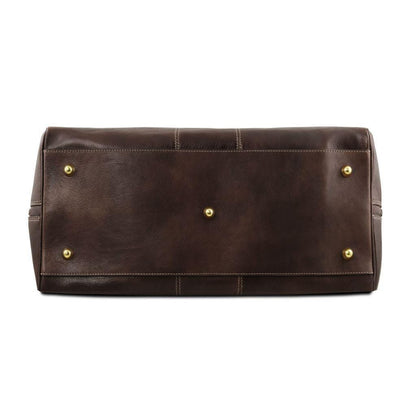Leather Travel bags Lisbona - Travel leather duffel bag - Small size | TL141658 San Rocco Italia