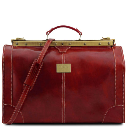 Borse da viaggio in pelle Rosso Madrid - Borsa Gladstone in pelle - Misura grande | TL1022 San Rocco Italia