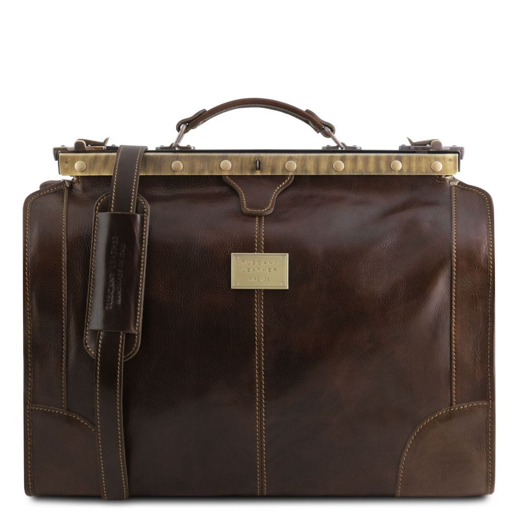 Leather Travel bags Dark Brown Madrid - Gladstone Leather Bag - Small size | TL1023 San Rocco Italia