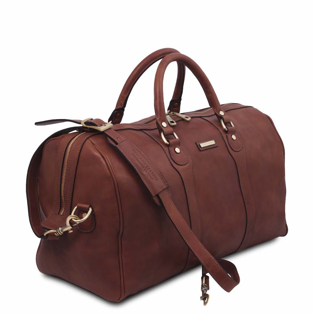 Leather Travel bags Oslo - Travel leather duffel bag - Weekender bag | TL141913 San Rocco Italia