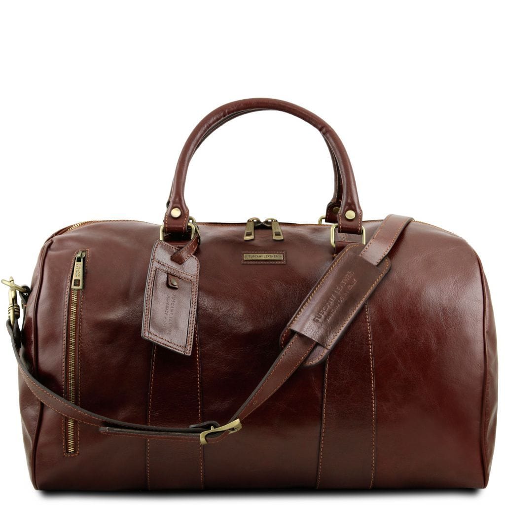 Borse da viaggio in pelle Marrone TL Voyager - Borsone da viaggio in pelle - Misura grande | TL141794 San Rocco Italia