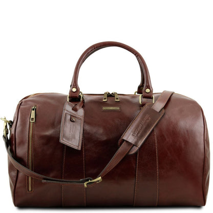 Borse da viaggio in pelle Marrone TL Voyager - Borsone da viaggio in pelle - Misura grande | TL141794 San Rocco Italia