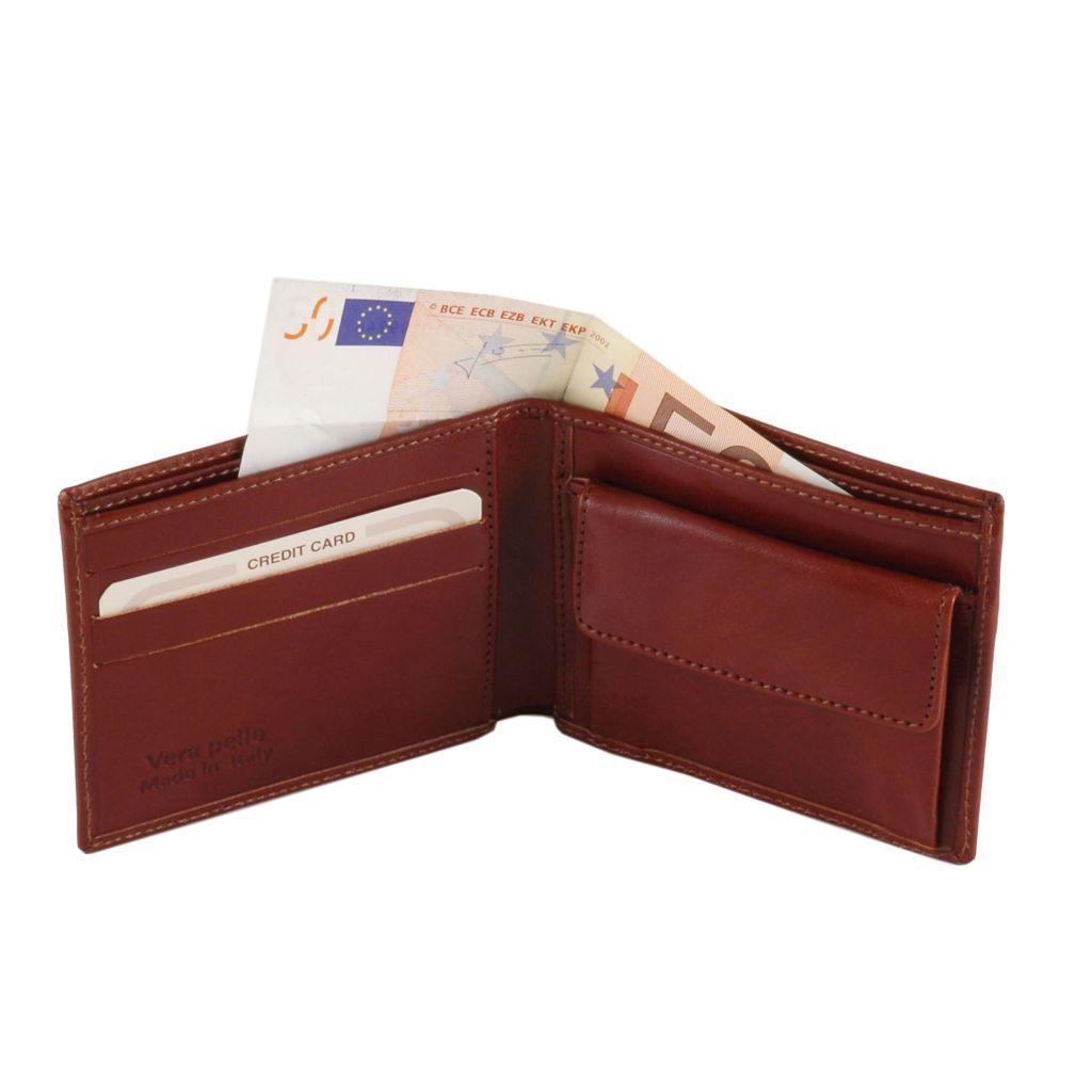 Carteras de piel para hombre Cartera exclusiva de piel para hombre, bíptica y con monedero | TL140761 San Rocco Italia