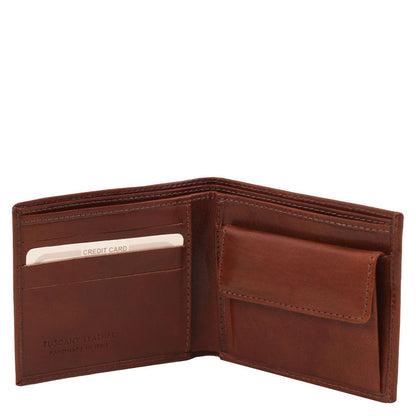 Carteras de piel para hombre Cartera exclusiva de piel para hombre, bíptica y con monedero | TL140761 San Rocco Italia