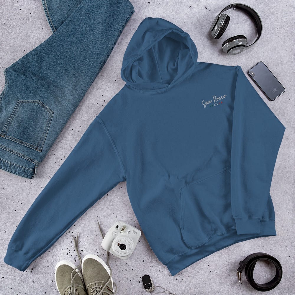 Camicie e top Blu indaco / S Felpa unisex San Rocco Italia con logo ricamato San Rocco Italia