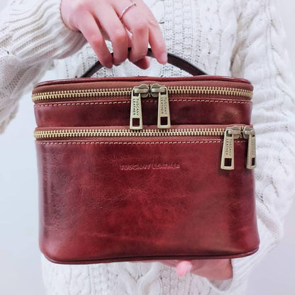 Accessori da viaggio in pelle Eliot - Beauty case train case in pelle | TL142045 San Rocco Italia