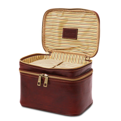 Accessori da viaggio in pelle Eliot - Beauty case train case in pelle | TL142045 San Rocco Italia