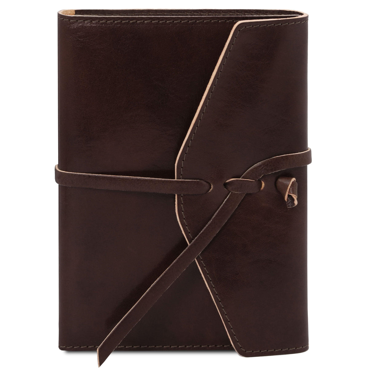 Travel leather accessories Dark Brown Leather Journal / Notebook & Refill Notebook Paper | TL142027 & TL142046 San Rocco Italia