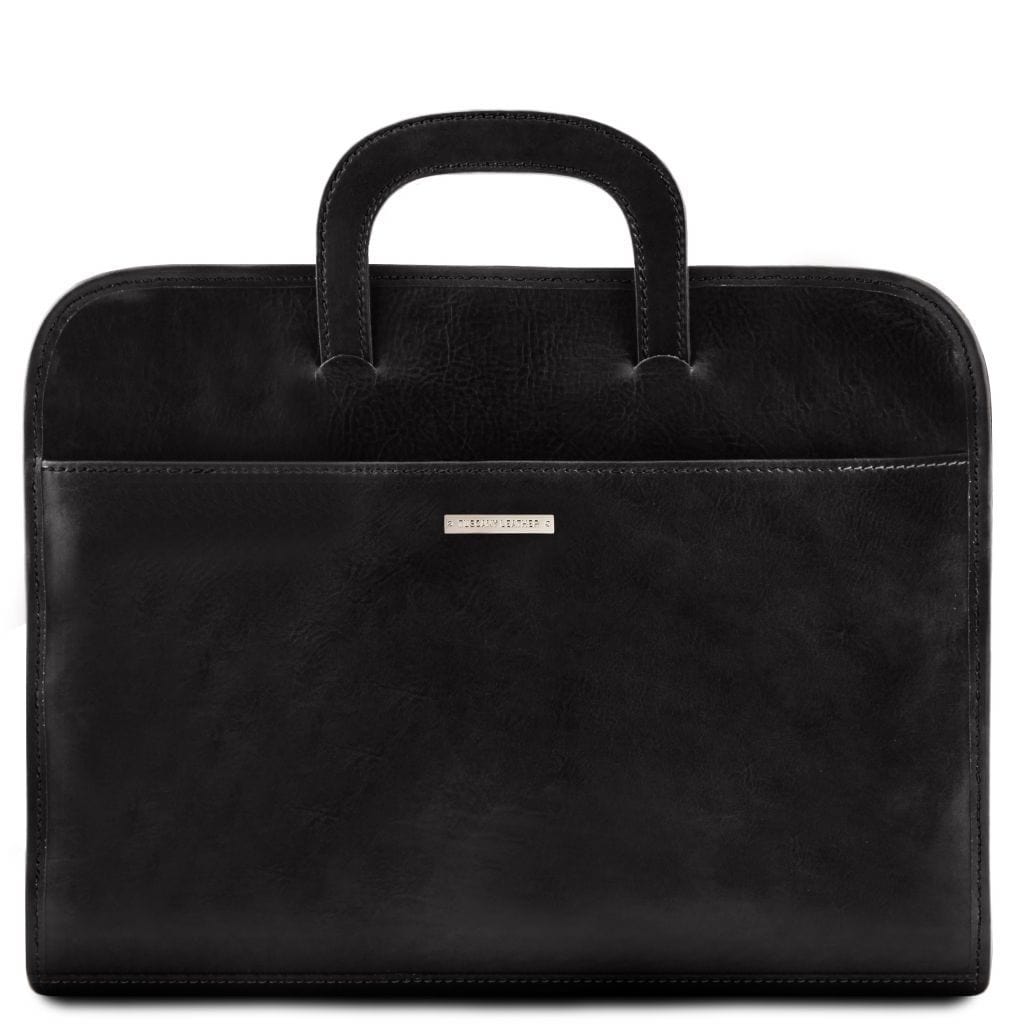 Leather Document cases Black Sorrento - Document Leather briefcase | TL141022 San Rocco Italia